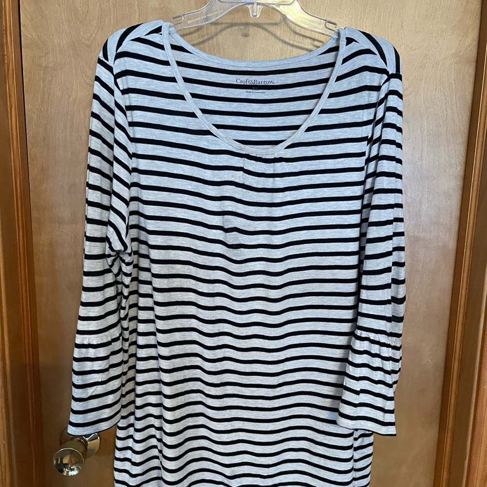 Croft & Barrow Stripe Tunic Size XL